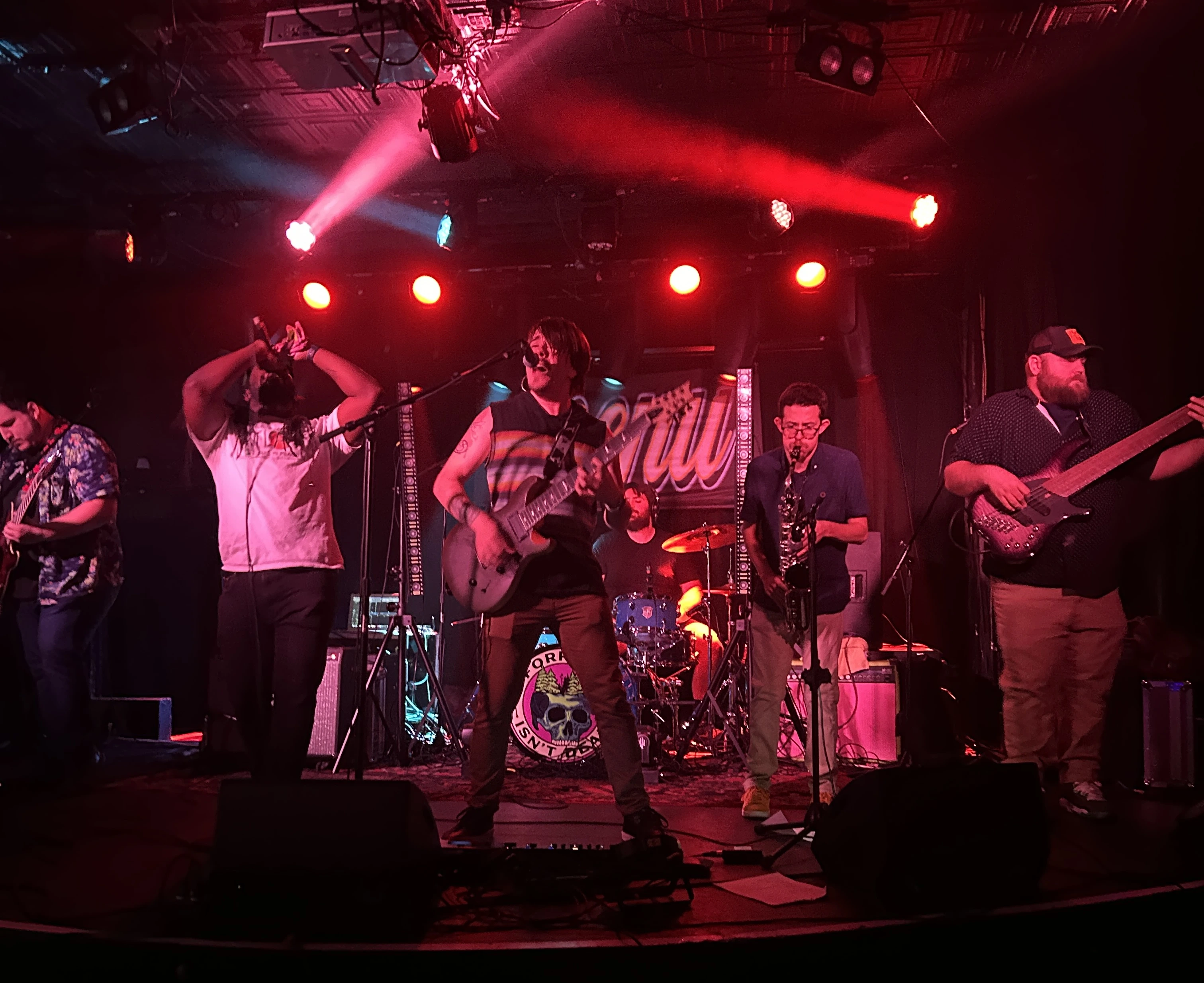 MENU performing live on stage in Atlanta